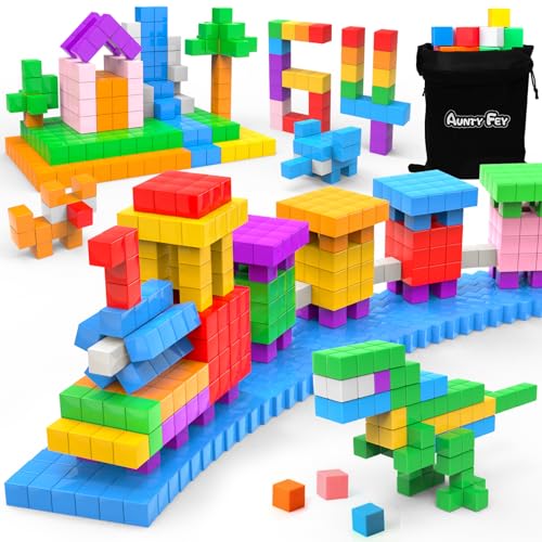 64 Piece Magnetic Blocks Set for Kids STEM Learning