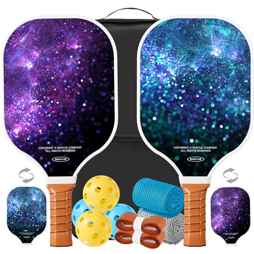 2 Pack Pickleball Paddles Set with Balls and Bag
