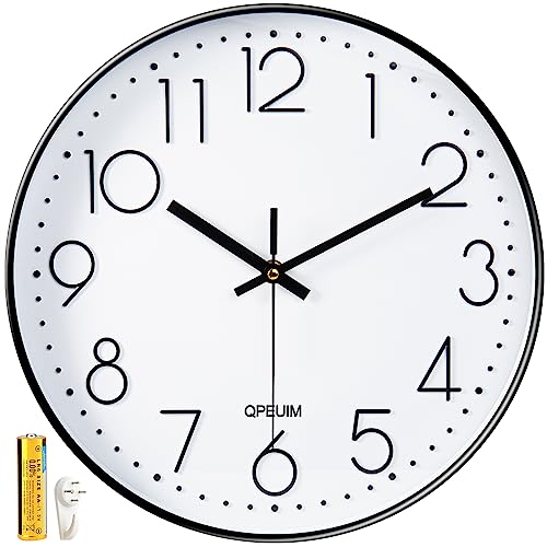 12 Inch Silent Wall Clock Battery Operated Quartz