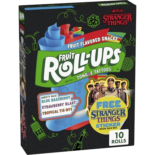 10 Pack Fruit Roll-Ups Variety Fruit Flavored Snacks (OU)