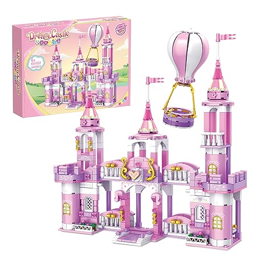 Princess Castle Building Blocks Set for Girls, 541 Pieces