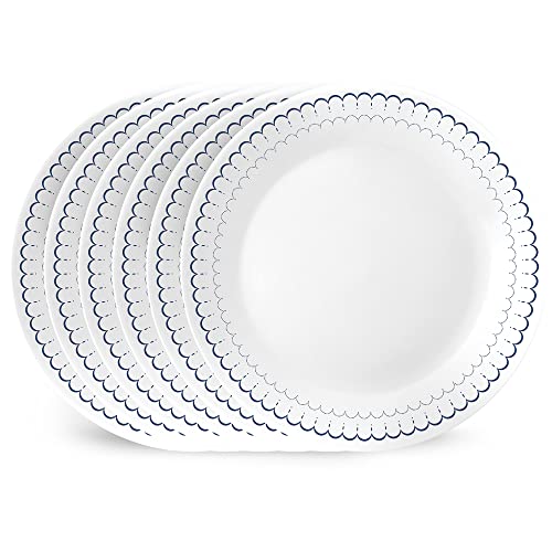 8 Pack Corelle Dinner Plates Triple Layer Glass