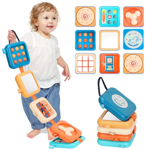 Montessori Busy Board Activity Cube for Toddlers 1-3