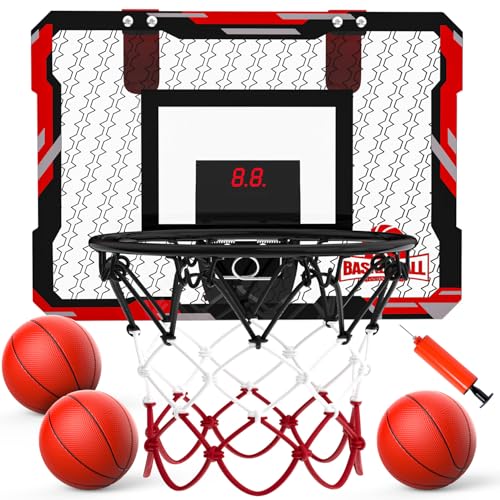 Mini Electronic Basketball Hoop for Door, Indoor Game