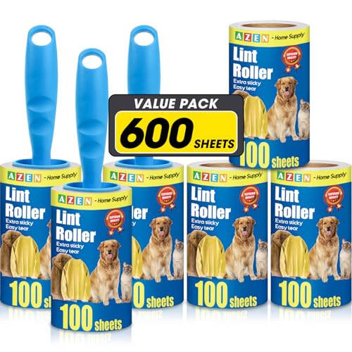6 Pack Extra Sticky Lint Rollers for Pet Hair