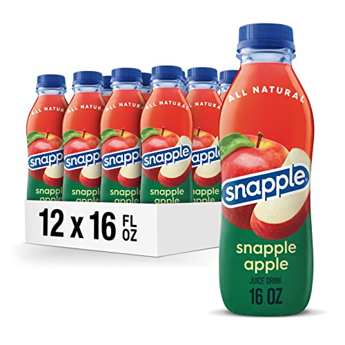 12 Pack Snapple Apple Juice Drink, 16 fl oz Bottles