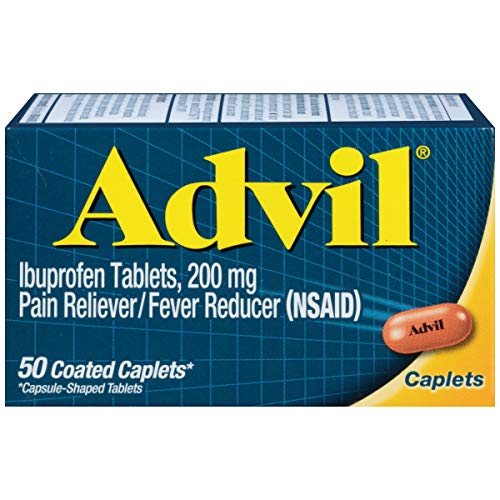 50 Caplets Advil Ibuprofen Pain Reliever Fever Reducer