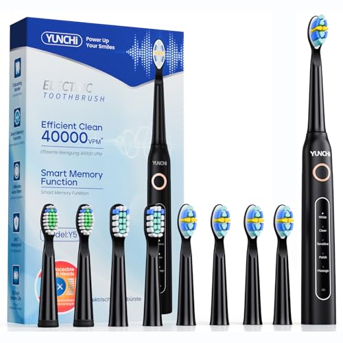 Rechargeable Sonic Electric Toothbrush with 8 Brush Heads (4 Colors)