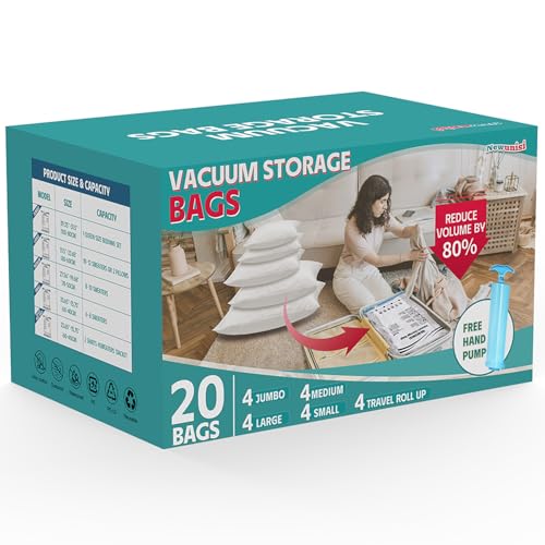 20 Pack Vacuum Storage Bags for Clothes & Bedding