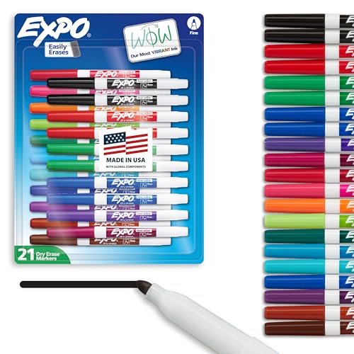 21 Count EXPO Dry Erase Fine Tip Markers