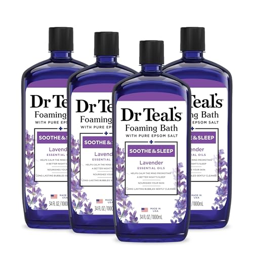 4 Pack Dr Teal's Foaming Bath Epsom Salt Lavender