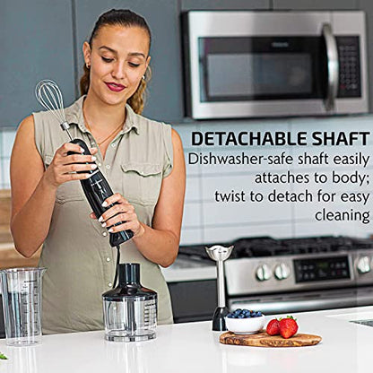 OVENTE 300W Immersion Hand Blender Set with Whisk
