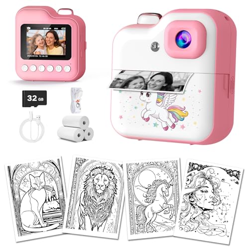 Kids Instant Print Camera 1080P Video for Children