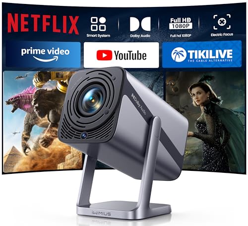 Netflix-Licensed 4K Smart Projector with WiFi 6, Bluetooth, Dolby Audio