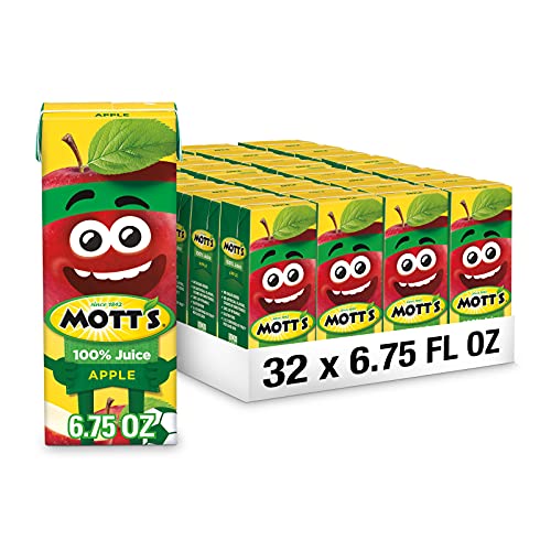 32 Pack Mott's 100% Apple Juice Boxes, 6.75 oz