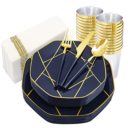 140 Piece Plastic Dinnerware Set for 20 Guests