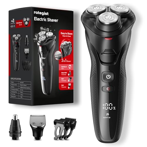 3-in-1 Cordless Electric Razor Shaver for Men
