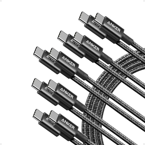 5 Pack Anker USB C to USB C Charging Cable 6FT