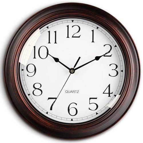 Silent 8.5 Inch Vintage Wall Clock for Home Decor