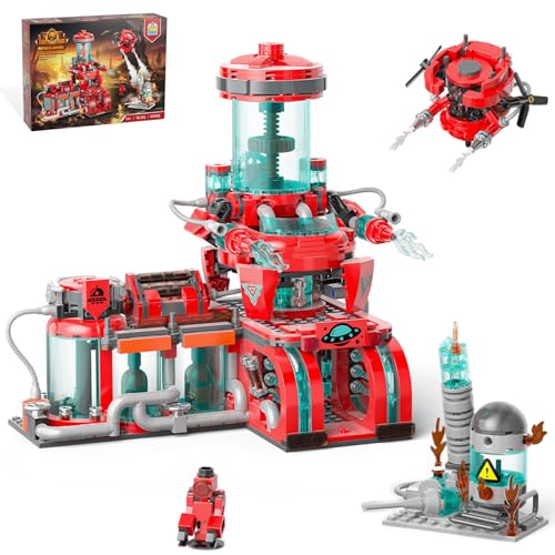 Space Fire Station Building Set (919 Piece Toy Kit)