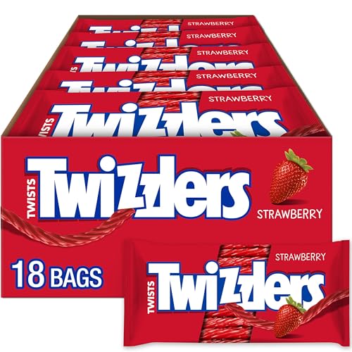 18 Pack Twizzlers Strawberry Licorice Candy Chewy Twists