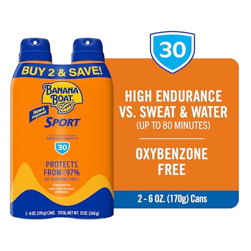 2 Pack Banana Boat Sport Ultra SPF 30 Sunscreen Spray