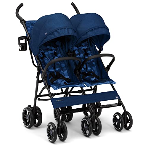 Delta Children Double Stroller Lightweight Reclining Compact Fold