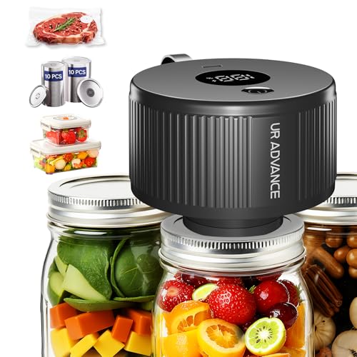 Electric Mason Jar Vacuum Sealer, 3-in-1 Auto-Stop