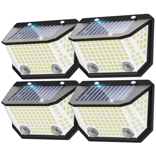 4 Pack Solar Motion Sensor Outdoor Security Lights