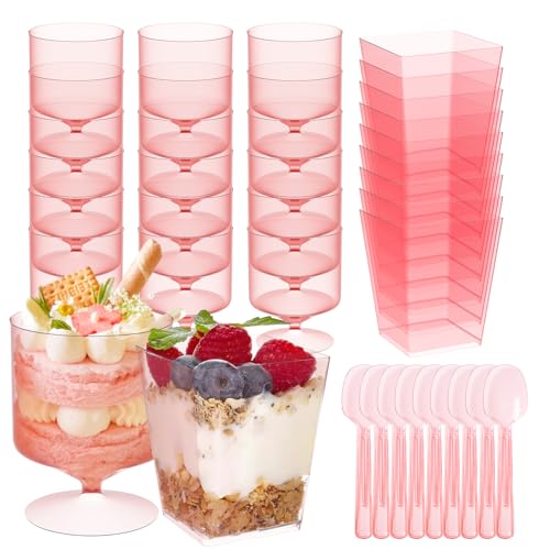 120 Pack Mini Dessert Cups with Spoons, 5 oz