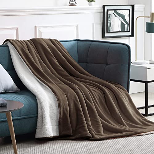 Sherpa Fleece Throw Blanket Plush Reversible Soft Cozy