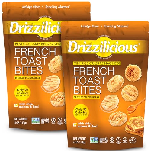 2 Pack Mini Rice Cakes French Toast Snack Vegan