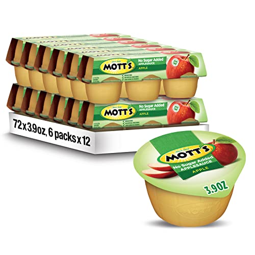 72 Pack Mott's No Sugar Added Applesauce Cups