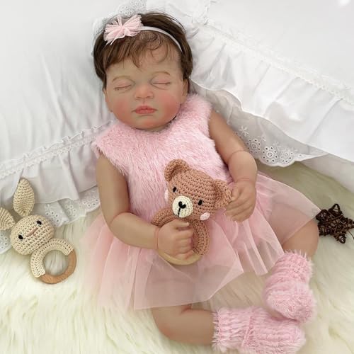 Realistic 20 Inch Reborn Baby Doll Eyes Closed