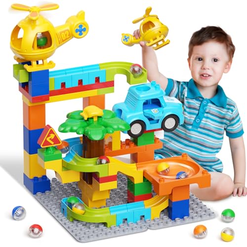 Marble Run Maze Building Blocks STEM Toy for Kids