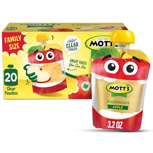 20 Pack Mott's Applesauce Pouches, 3.2 oz Each