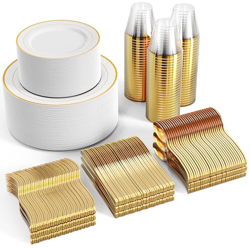 600 Piece Disposable Dinnerware Set for 100 Guests