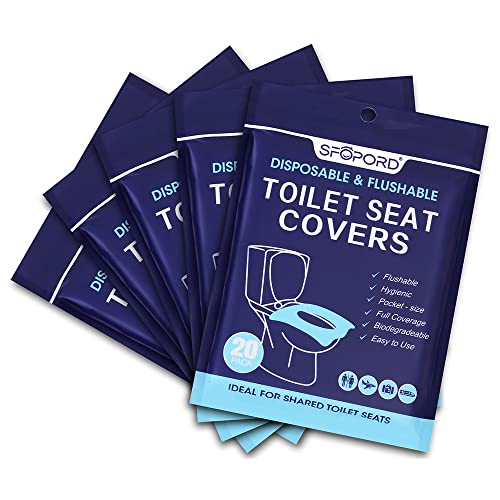 100 Pack Disposable Flushable Toilet Seat Covers Travel