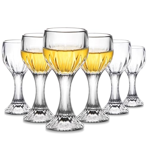 6 Pack 2oz Mini Wine and Shot Glasses Set