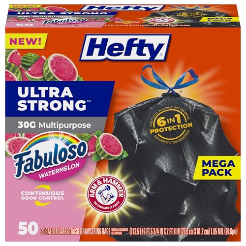 50 Count Hefty Ultra Strong 30 Gallon Trash Bags
