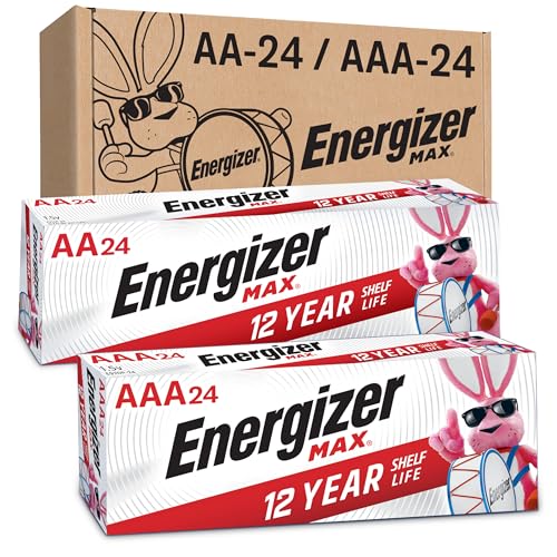 48 Pack Energizer AA AAA Batteries Combo Max Alkaline