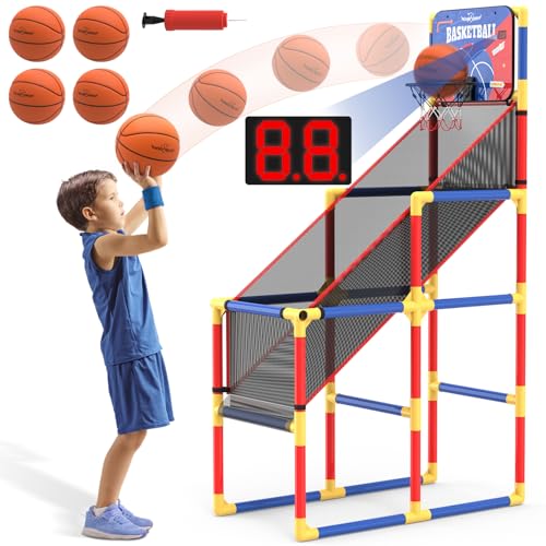 Kids Arcade Basketball Hoop Game with Electronic Scoreboard