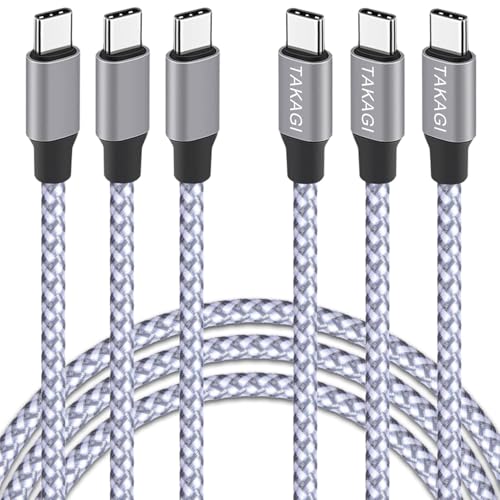 3 Pack USB C to USB C Fast Charging Cables