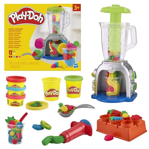 Play Doh Swirlin' Smoothies Toy Blender Playset for Kids