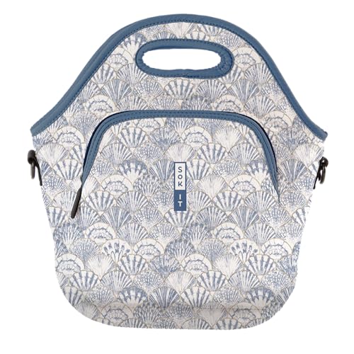 Insulated Neoprene Lunch Tote Bag with Zipper Closure