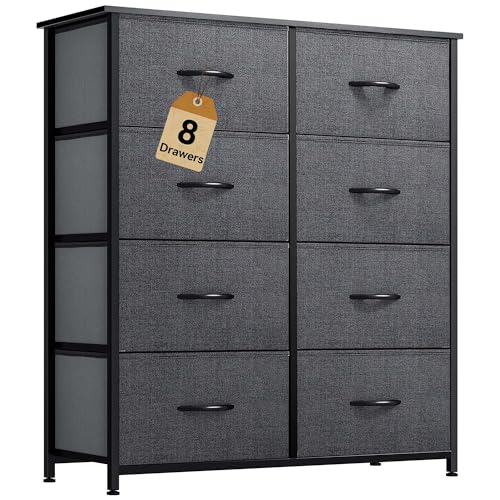 8 Drawer Double Dresser Storage Tower for Bedroom