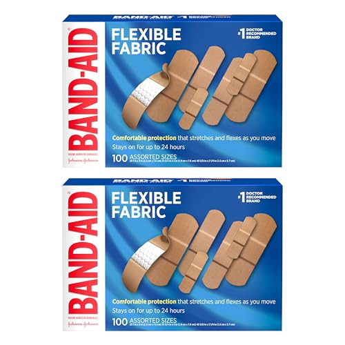 2 Pack Band-Aid Flexible Fabric Adhesive Bandages Assorted