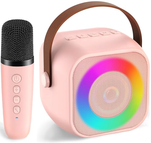 Kids Karaoke Machine Portable Bluetooth Speaker with Microphone