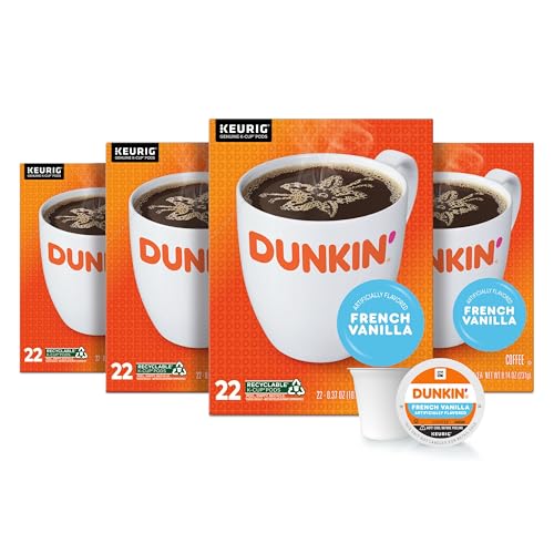 Dunkin' French Vanilla Coffee, 88 K-Cup Pods