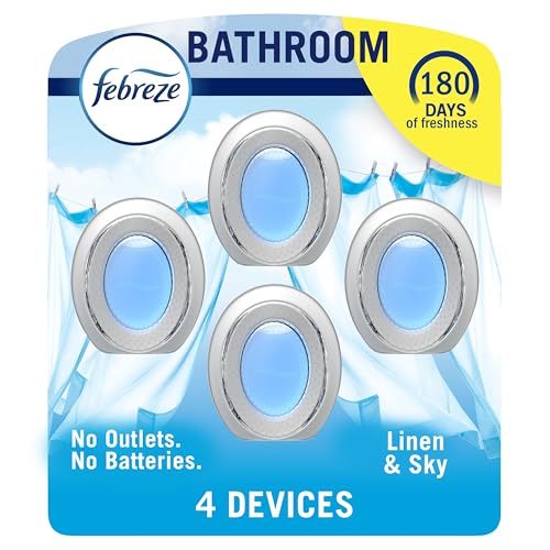 4 Pack Febreze Bathroom Air Freshener Odor Eliminator